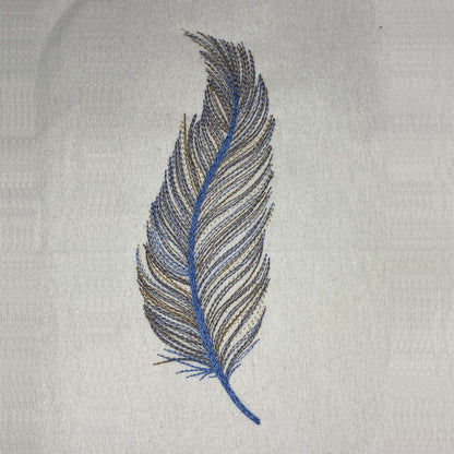 Beautiful Feather Machine Embroidery Design - Feather Digital Embroidery File - Instant Download - 2 Hoop Sizes Image 3