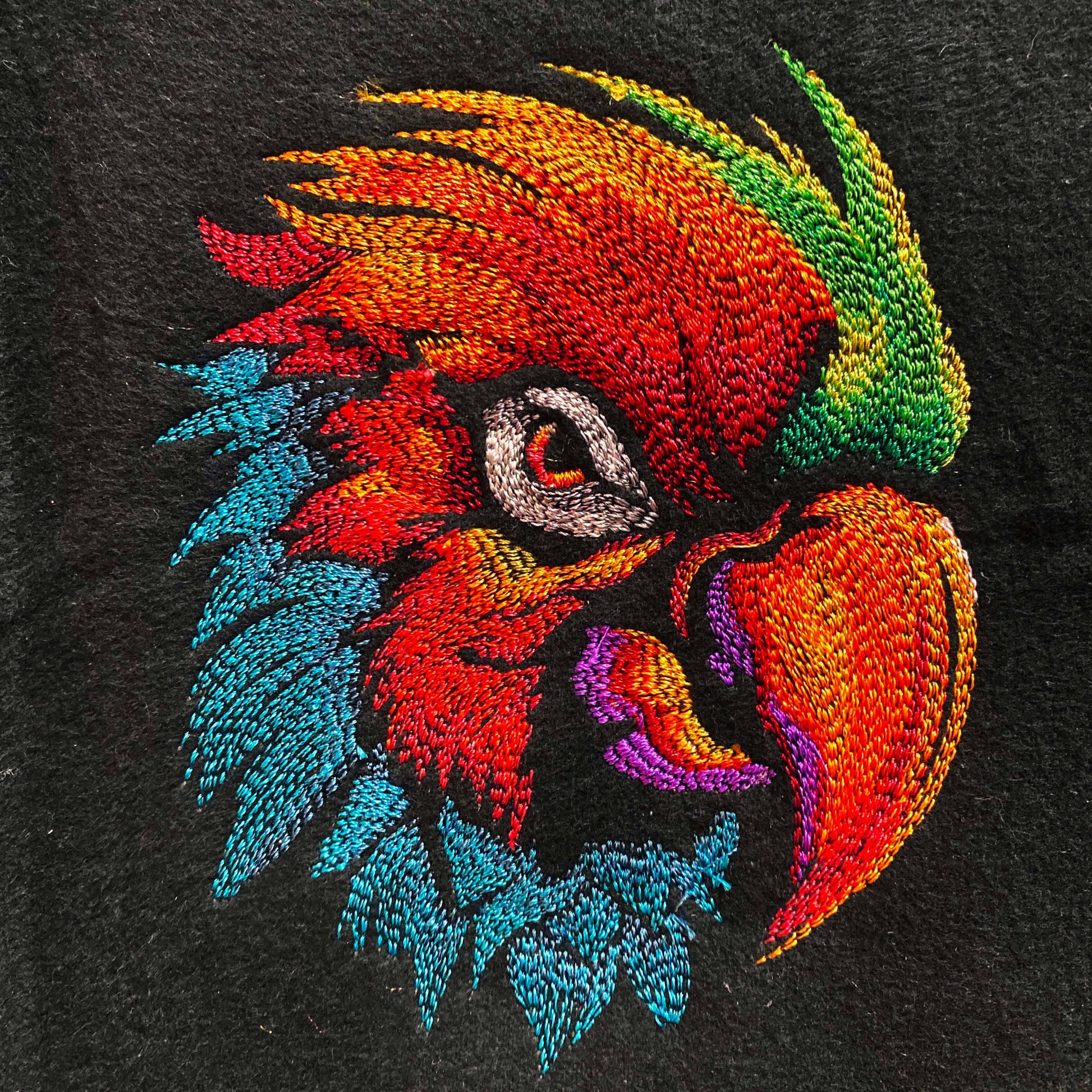 Bird Parrot Machine Embroidery Design - Parrot Digital Embroidery File - Animal Sewing Pattern - Instant Download - 5 Hoop Sizes Image 2