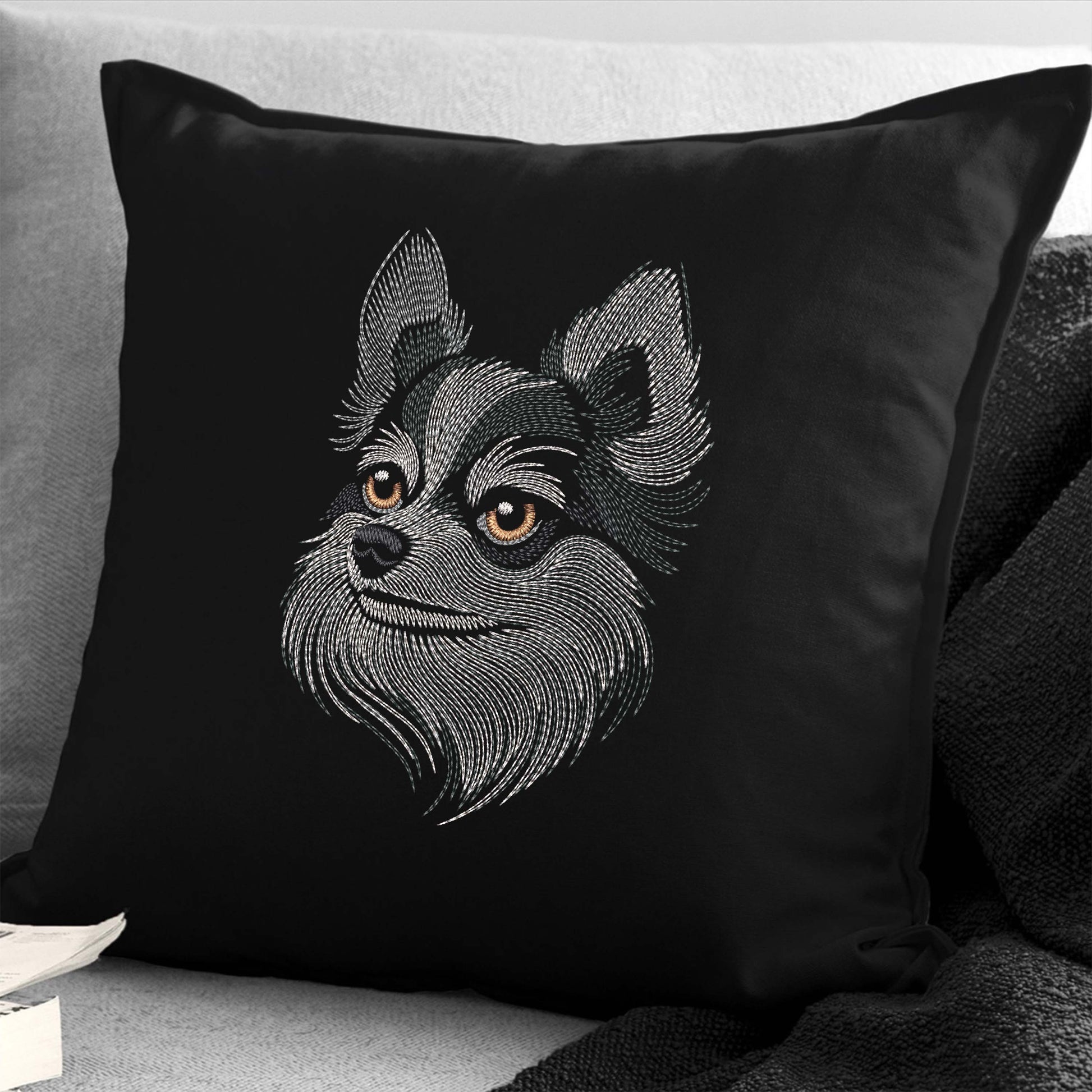 Cute Dog Embroidery Design - Dog Face Machine Embroidery Pattern - Pet Portrait Digital Embroidery File - Animal Cute Sewing Art - 6 Hoop Sizes Image 5