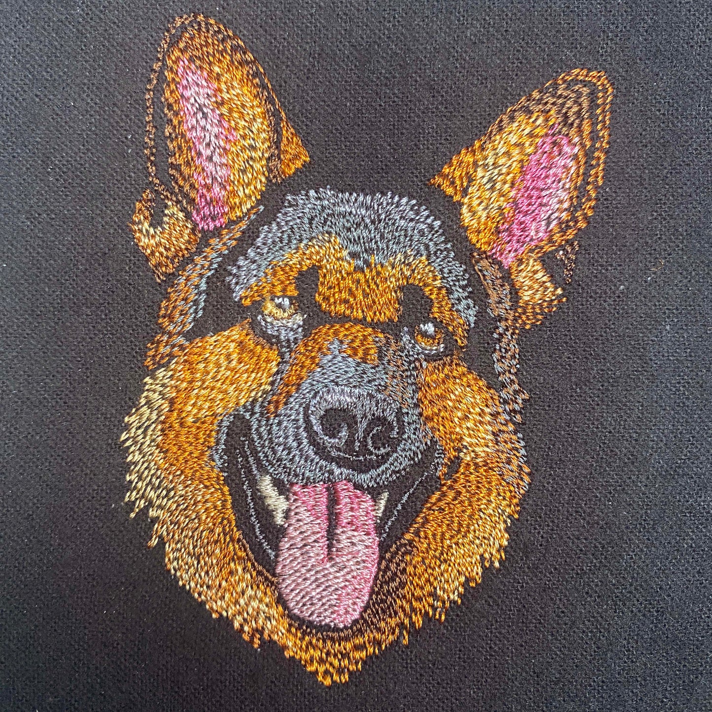 German Shepherd Embroidery Design - Dog Machine Embroidery Pattern - Pet Portrait Digital Embroidery File - Instant Download - 6 Hoop Sizes Image 2