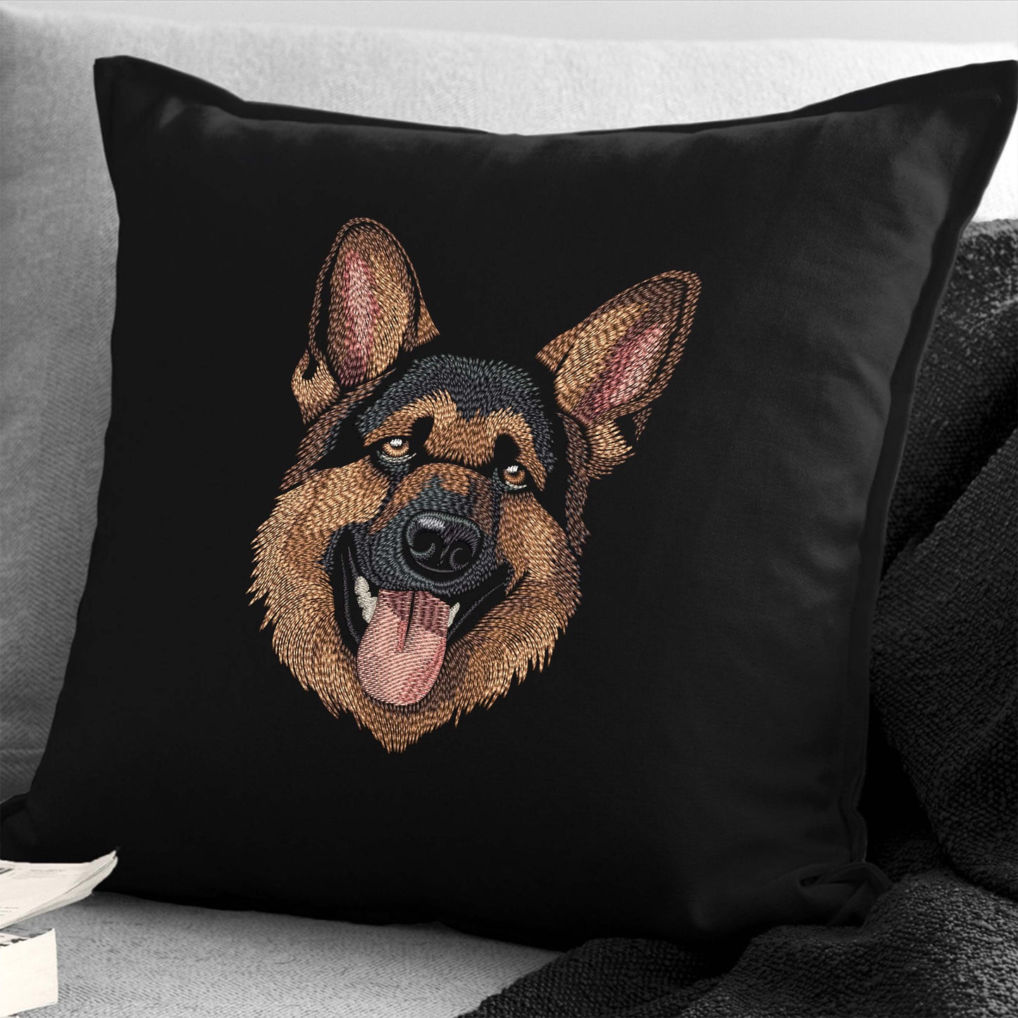 German Shepherd Embroidery Design - Dog Machine Embroidery Pattern - Pet Portrait Digital Embroidery File - Instant Download - 6 Hoop Sizes Image 5