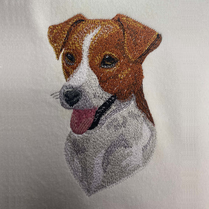 Jack Russell Terrier Dog Machine Embroidery Design - Pet Digital Embroidery File - Animal Sewing Pattern - Instant Download - 2 Hoop Sizes Image 2