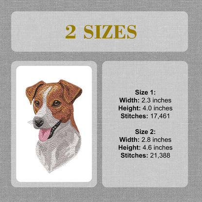 Jack Russell Terrier Dog Machine Embroidery Design - Pet Digital Embroidery File - Animal Sewing Pattern - Instant Download - 2 Hoop Sizes Image 7