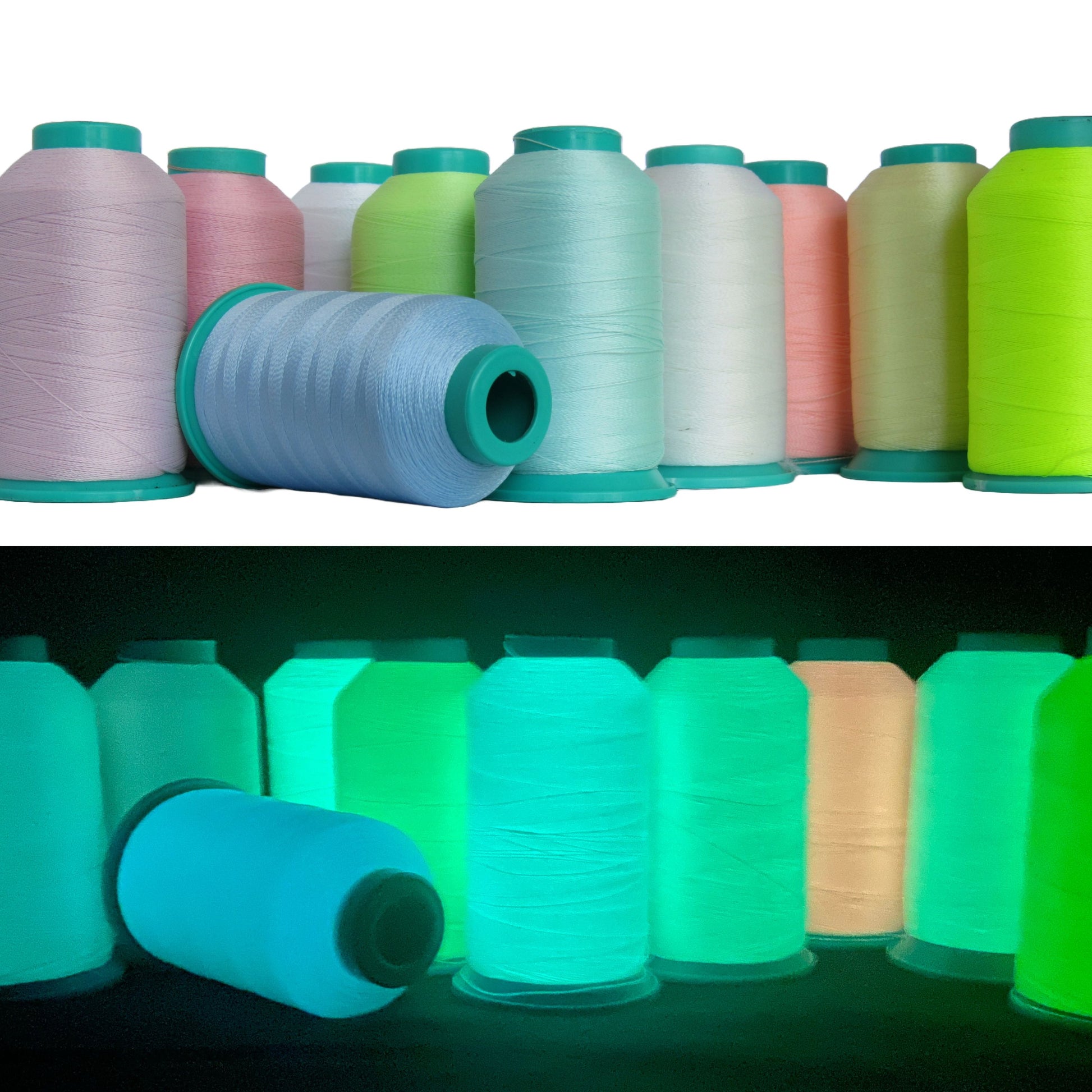 New Sakura Glow In The Dark Embroidery Machine Thread Single Spool 150D2 800M 875Y Image 3