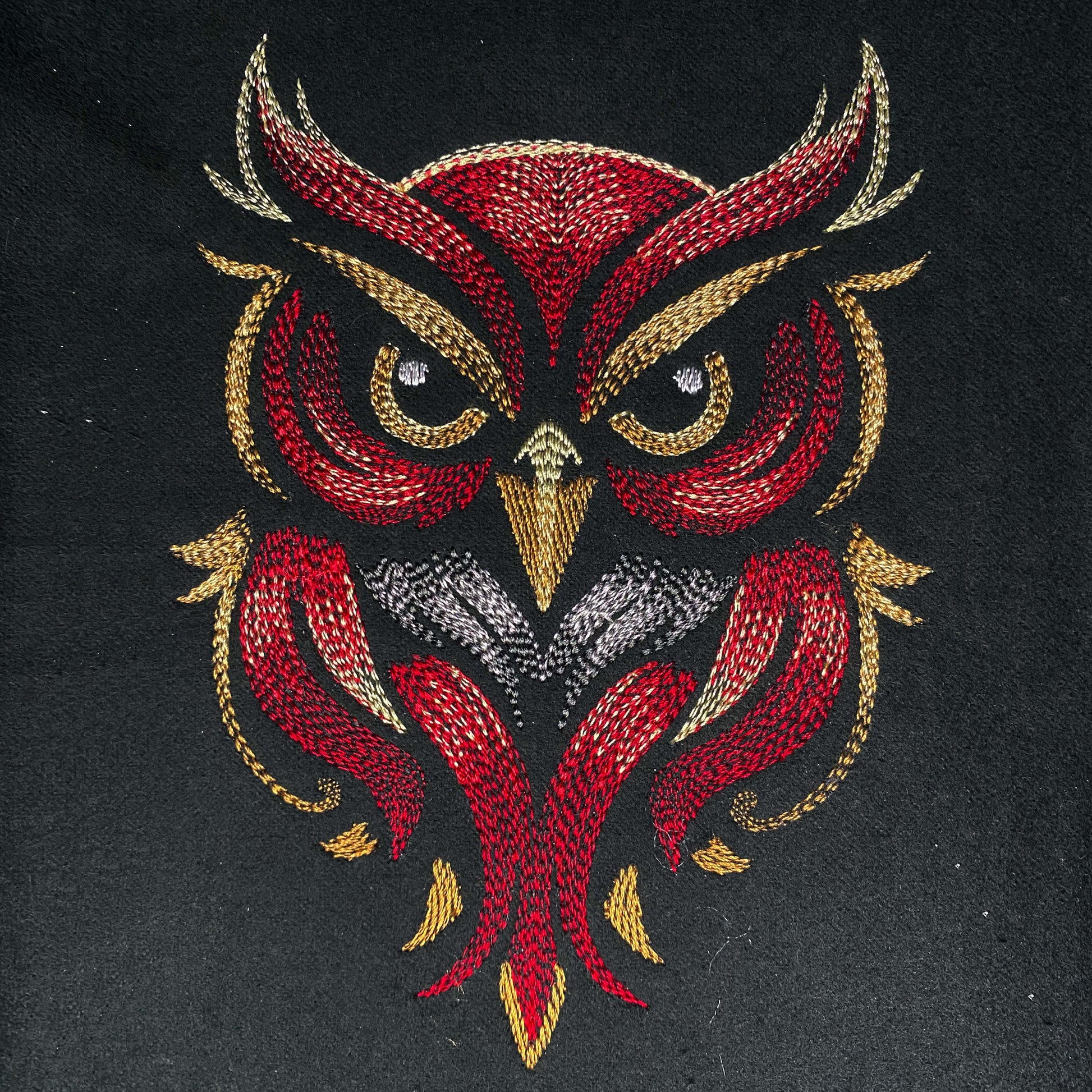 Owl Machine Embroidery Design - Night Bird Owl Digital Embroidery File - Bird Embroidery T-Shirt Design - Instant Download - 5 Hoop Sizes Image 2