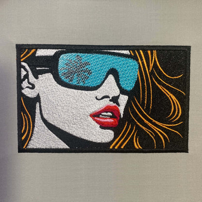 Woman In Glasses Machine Embroidery - Girl In Glasses Digital Embroidery File - Instant Download - 3 Hoop Sizes Image 2