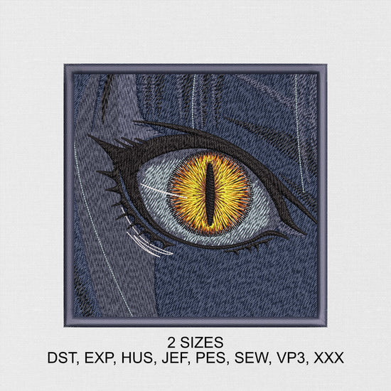 Female Anime Eye Machine Embroidery Design - Eye Digital Embroidery File - Instant Download - 2 Hoop Sizes Video